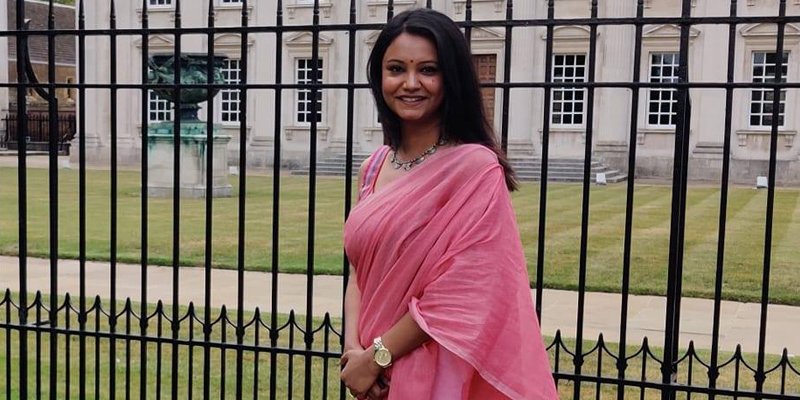 Pragya Singh (St Edmunds) outside Senate House